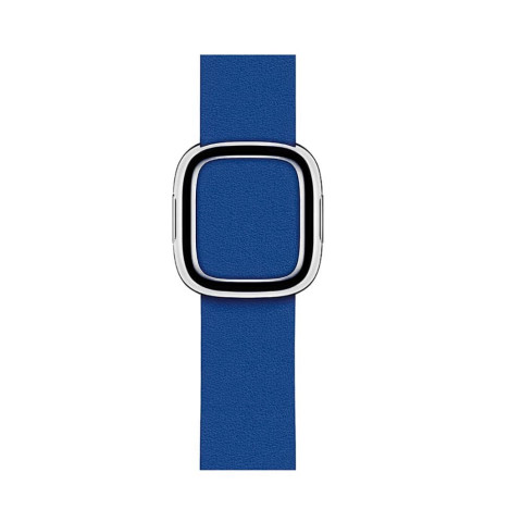 Кожаный ремешок Modern Buckle Leather для Apple Watch 38/40/41mm Silver/Cosmos blue